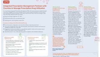 Integrated Prescription Management Partners with Counties to Manage Prescription Drug Utilization